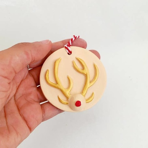 Selling: Christmas Tree Decoration Reindeer Boob Art, Novelty Gift_Caramel (Biege)