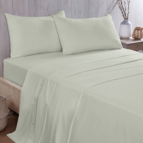 Selling: Green Plain Dye Flannelette | Pillowcase