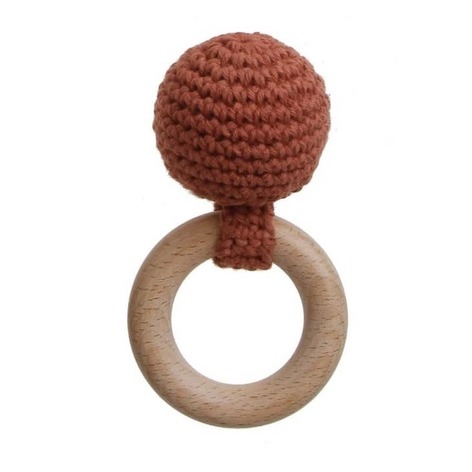 Selling: Crocheted Rattle - Terracotta