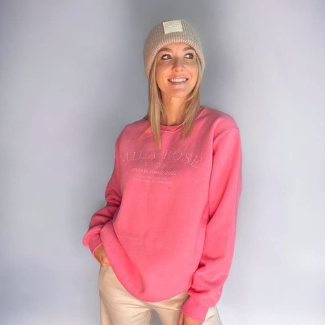 Selling: Hot Pink Oversized Longline Sweatshirt 100% Cotton
