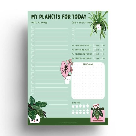 Selling: Plants Daily Planner Notepad A5