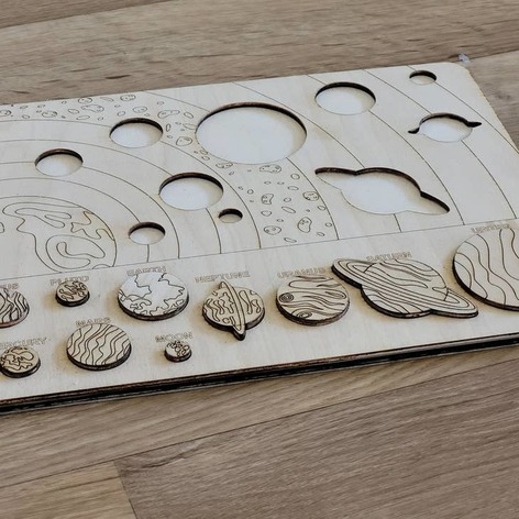 Selling: Handmade Wooden Solar System Puzzle