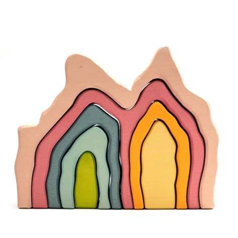 Selling: Wooden Toy Stacker - Coral - Montessori - Open Ended Toys