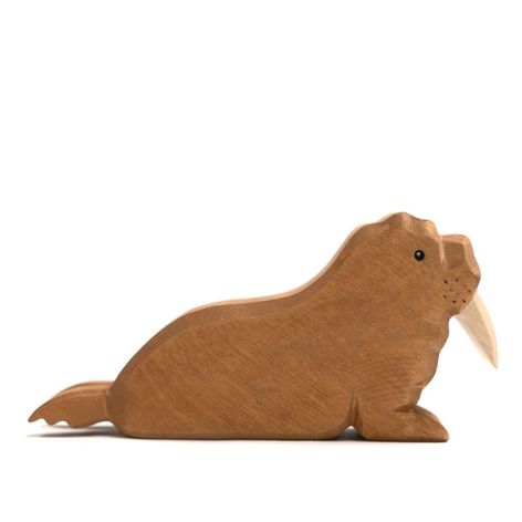 Selling: Wooden Toy Animals - Walrus - Montessori - Open Ended Toys