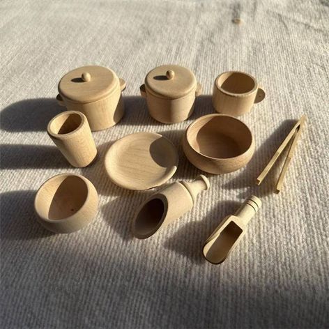 Selling: Wooden Toys - Cooking Set/Dining Set - Montessori - Open Ended Toys
