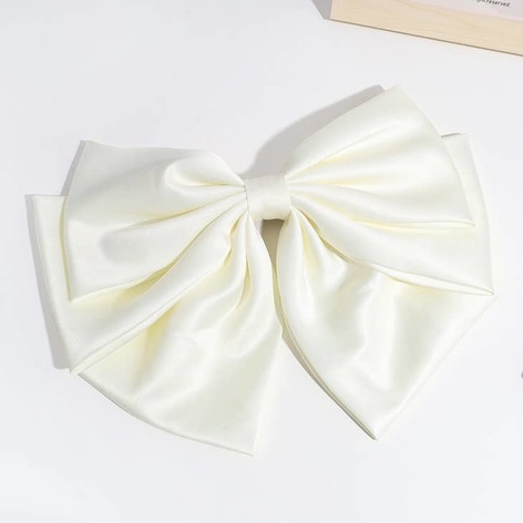 Selling: Roxana Mid Size Bow Hair Clips-Ivory