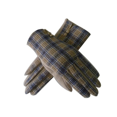 Selling: Tartan Gloves-Beige