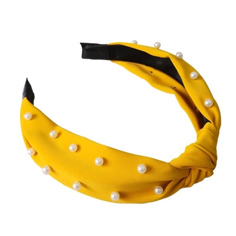 Selling: Celia Faux Pearl Headband-Mustard