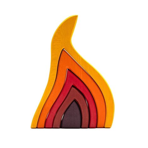 Selling: Wooden Toy Stacker - Fire - Montessori - Open Ended Toys