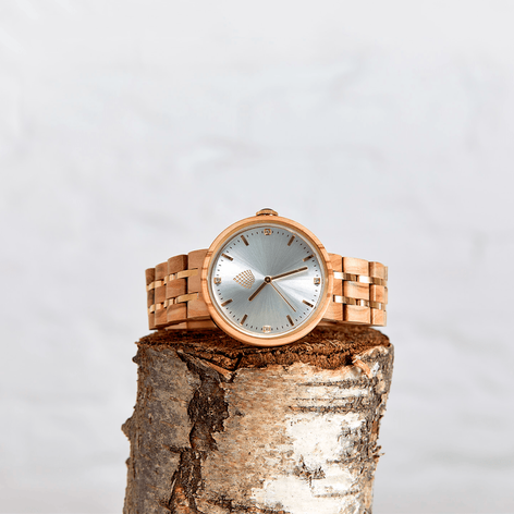 Selling: The Teak: Wood Watch Light Brown