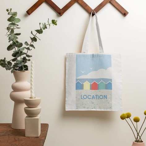 Selling: Make My Location Tote Customise With Location Choice-Beach