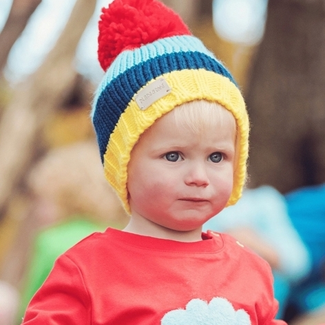 Selling: Bright Stripe Bobble Hat - 2-5 Years L