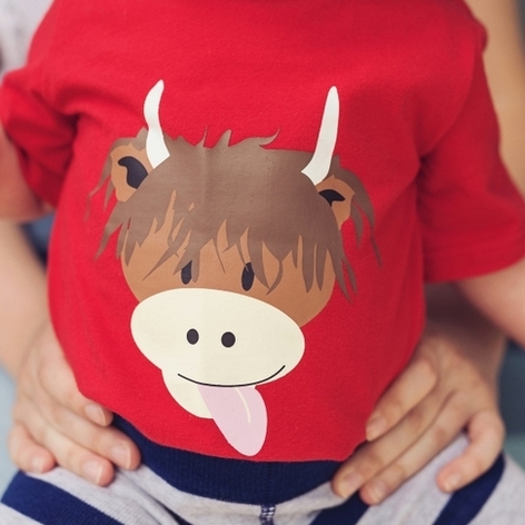Selling: Highland Cow T-Shirt - 6-12 Months