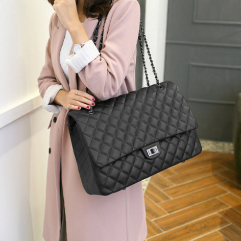Selling: Large Black Quilted Chain Bag