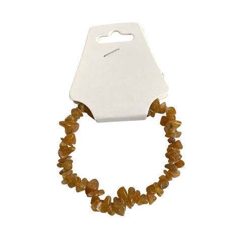Selling: Gemstone Chip Stretch Bracelet, Yellow Jade