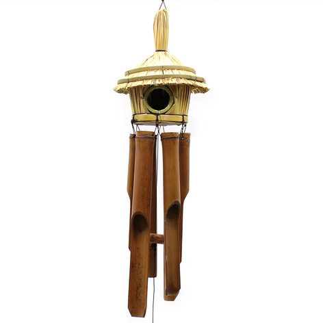 Selling: Round Seagrass Bird Box With Chimes 45X17Cm