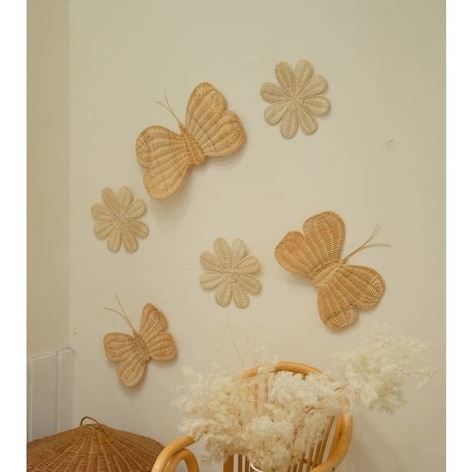 Selling: Set Of 2 Weaved Rattan Butterfly Mona