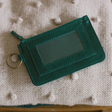 Selling: Leather Id Pouch - Green Pea