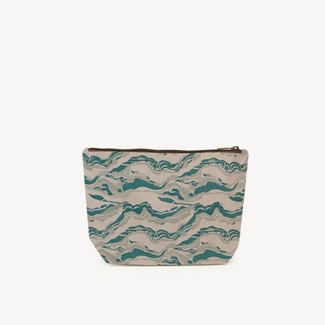 Selling: Large Waterproof Pouch - Sage And Green Marble Print