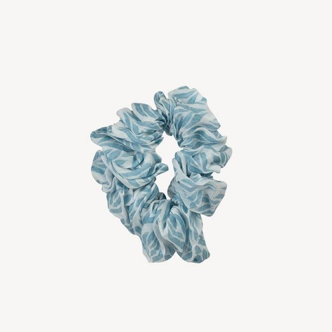 Selling: Scrunchie - Forest Print In Sky Blue