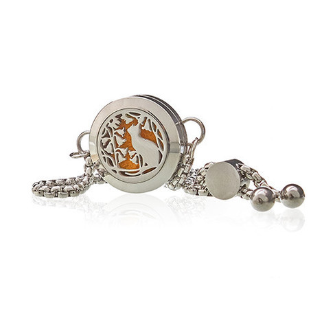 Selling: Aromatherapy Jewellery Chain Bracelet - Cat & Flowers - 20Mm