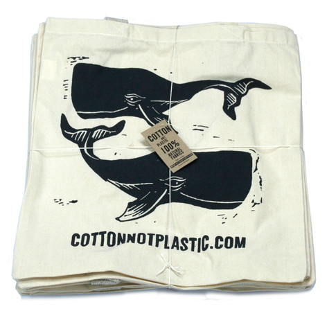 Selling: Lrg Natural 6Oz Cotton Bag 38X42Cm - Whales - Carton