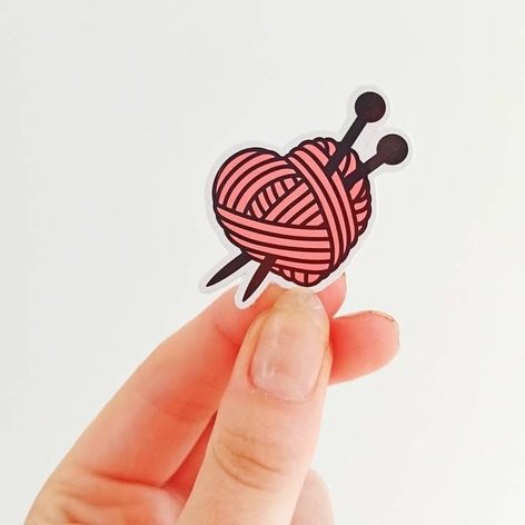 Selling: Yarn Heart Knitting Decorative Sticker