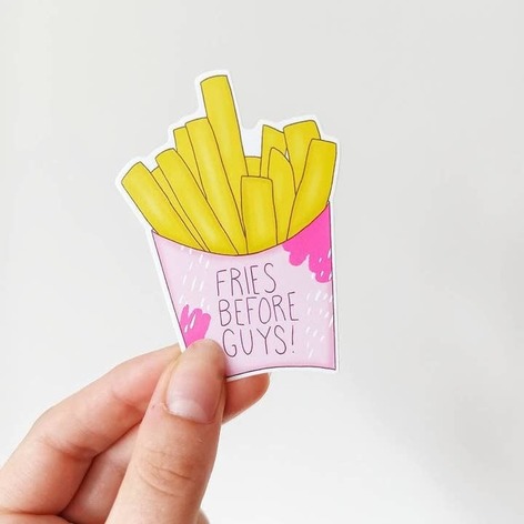 Selling: Fries Before Guys Vinyl Decorative Sticker
