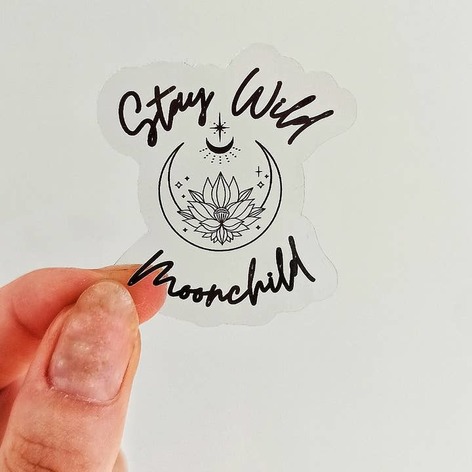 Selling: Stay Wild Moon Child Transparent Vinyl Decorative Sticker
