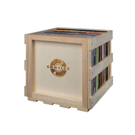 Selling: Crosley Record Storage Crate Natural Wood